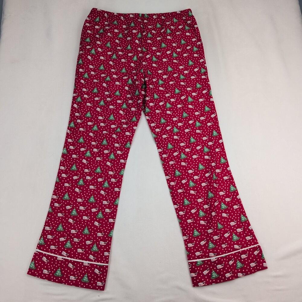 Vineyard Vines Flannel Holiday Pajama Pants S Whales & Trees - Picture 3 of 11